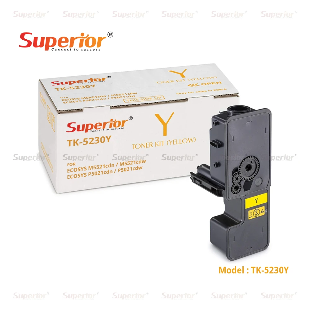 Superior TK-5230Y Yellow High Yield Compatible Toner Cartridge – For Kyocera ECOSYS M5521cdn / M5521cdw, ECOSYS P5021cdn / P5021cdw