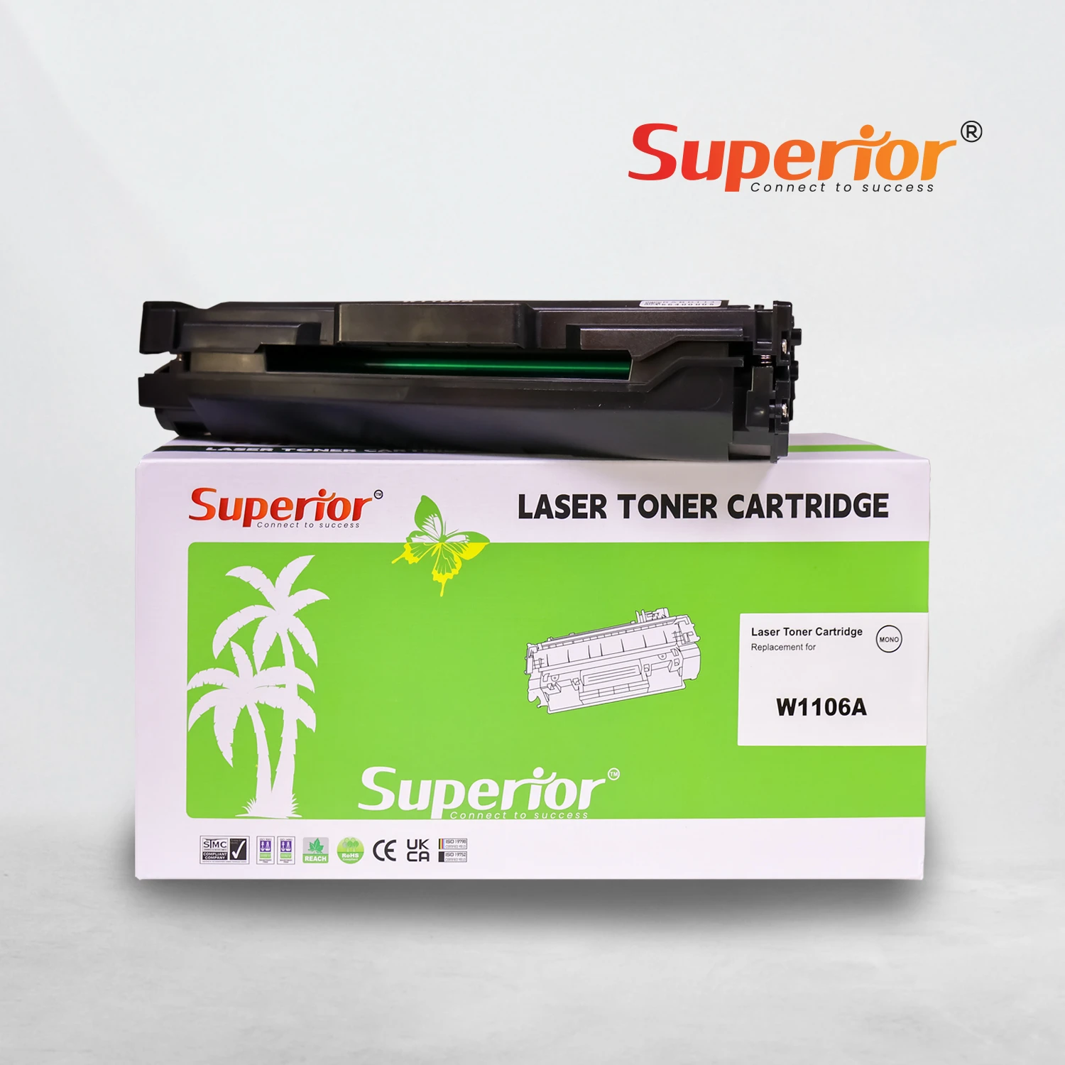 Superior 106A / W1106A Mono Black Compatible Toner Cartridge – For HP Laser 107a/107w/107r, MFP 135a/135w/135r/137fnw – With Chip – 1000 Page Yield