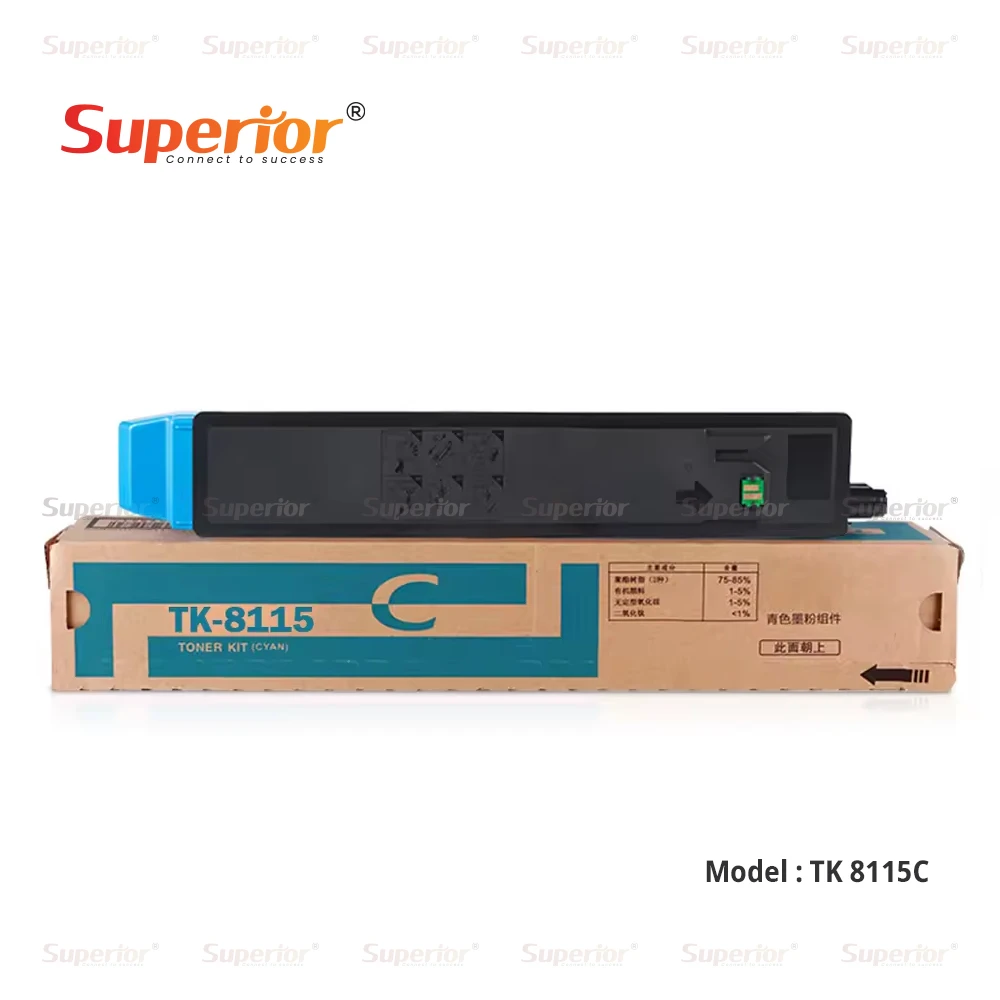 Superior TK-8115 Cyan High Yield Compatible Toner Cartridge for Kyocera ECOSYS M8130cidn / M8124cidn