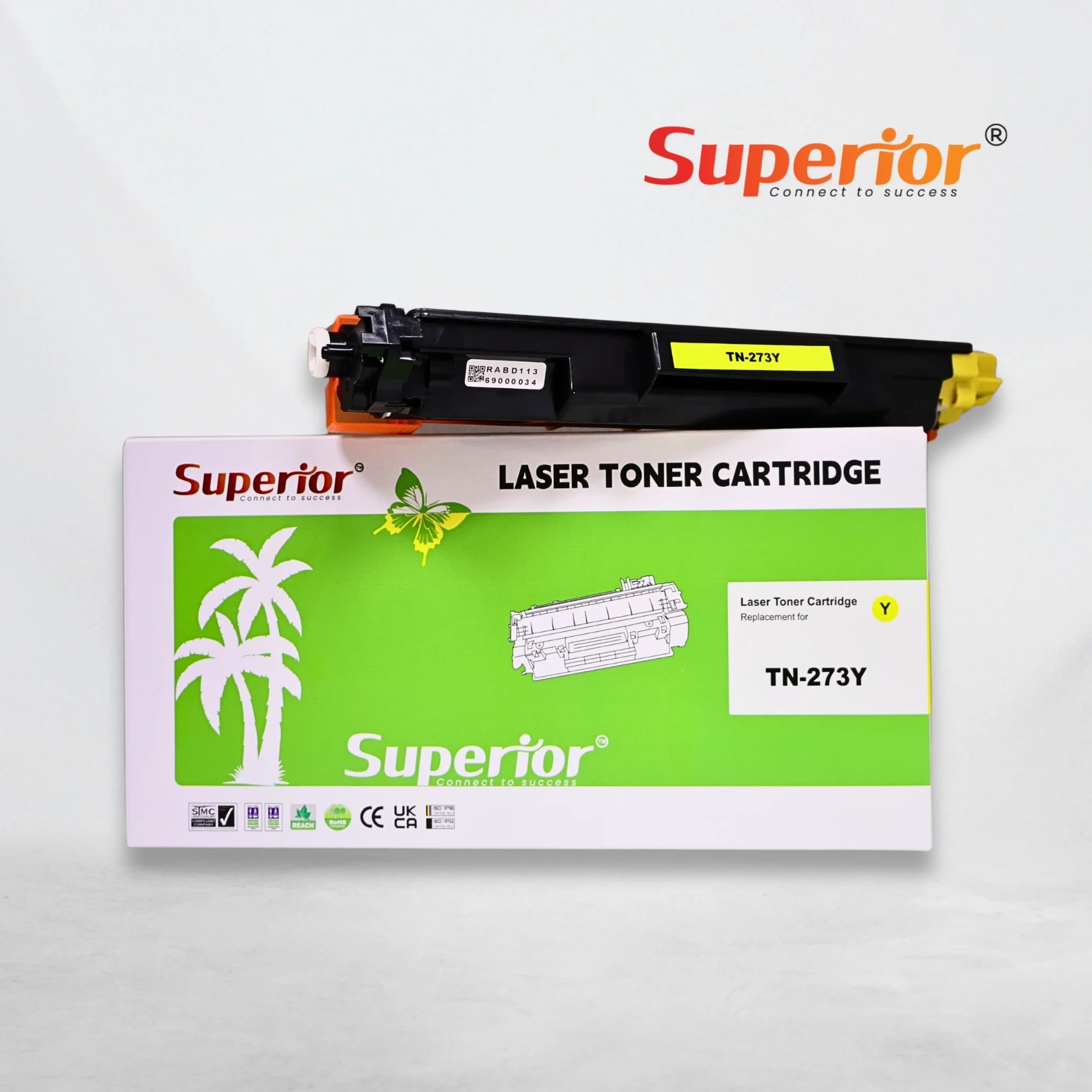 Superior TN273Y Yellow Compatible Toner Cartridge – With Chip